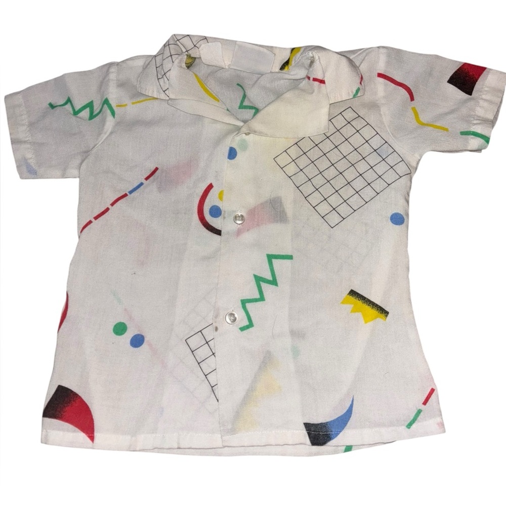 Vintage 90s mcgregor geometric surfer button down short 4